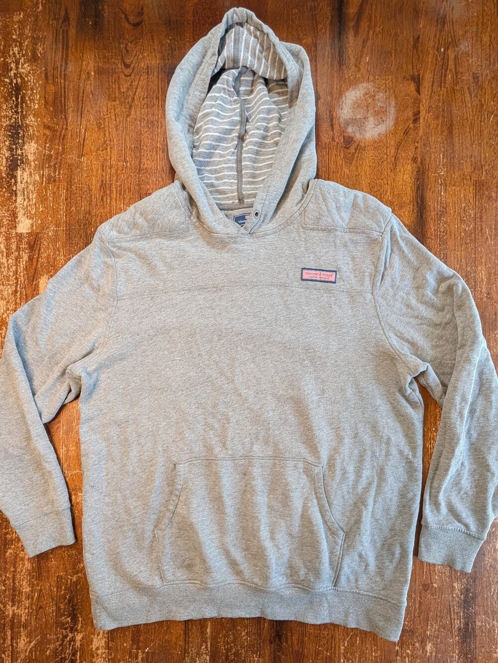 Vineyard Vines Hoodie Mens XL Gray Pullover Activewear Fall Casual Sweatshirt
